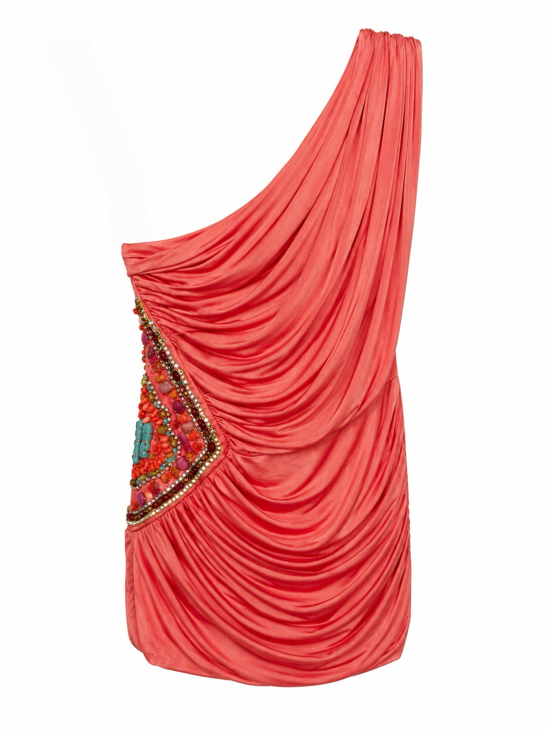 Cinema one shoulder beaded blouse