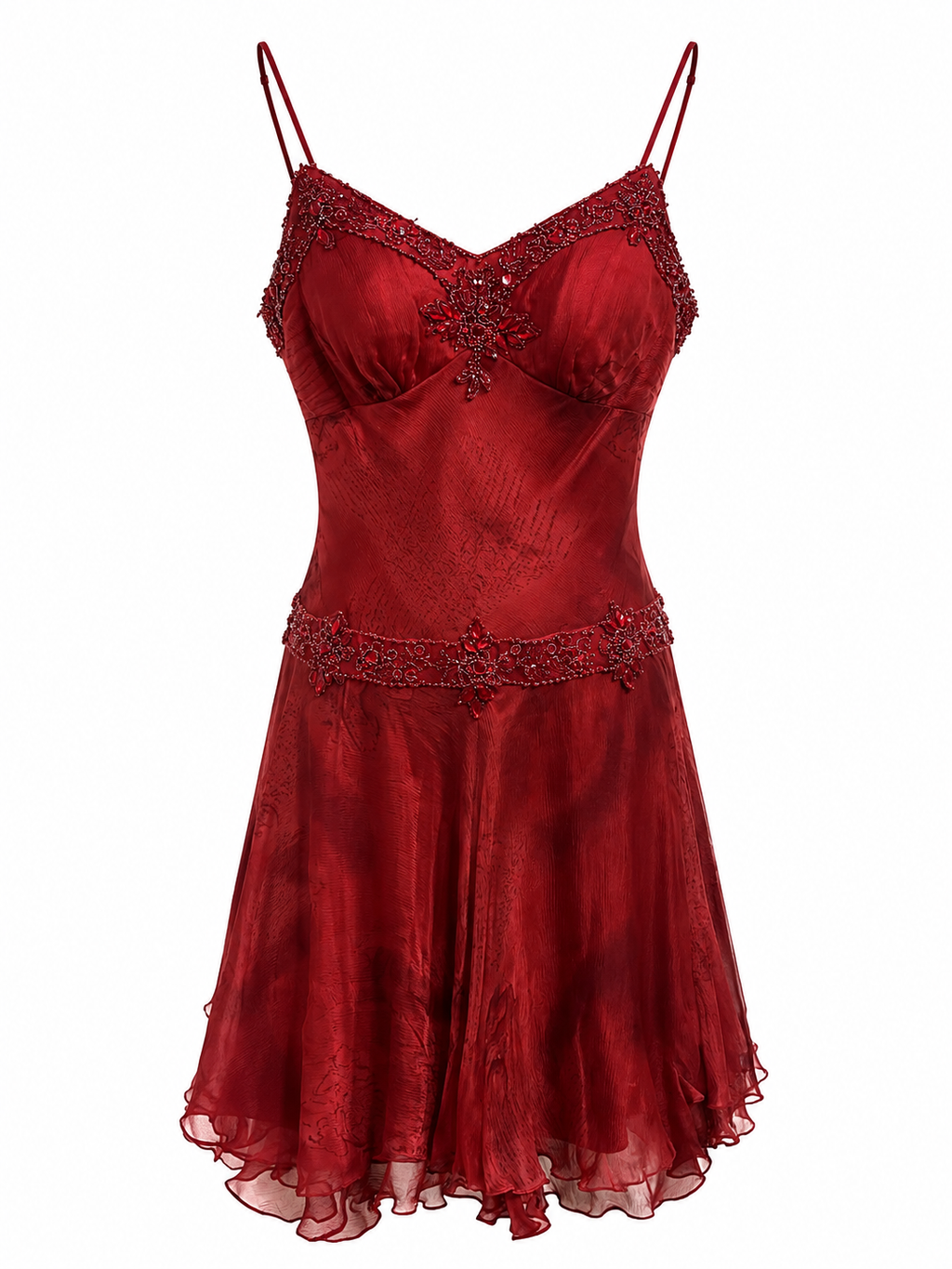 Allure silk dress with beading