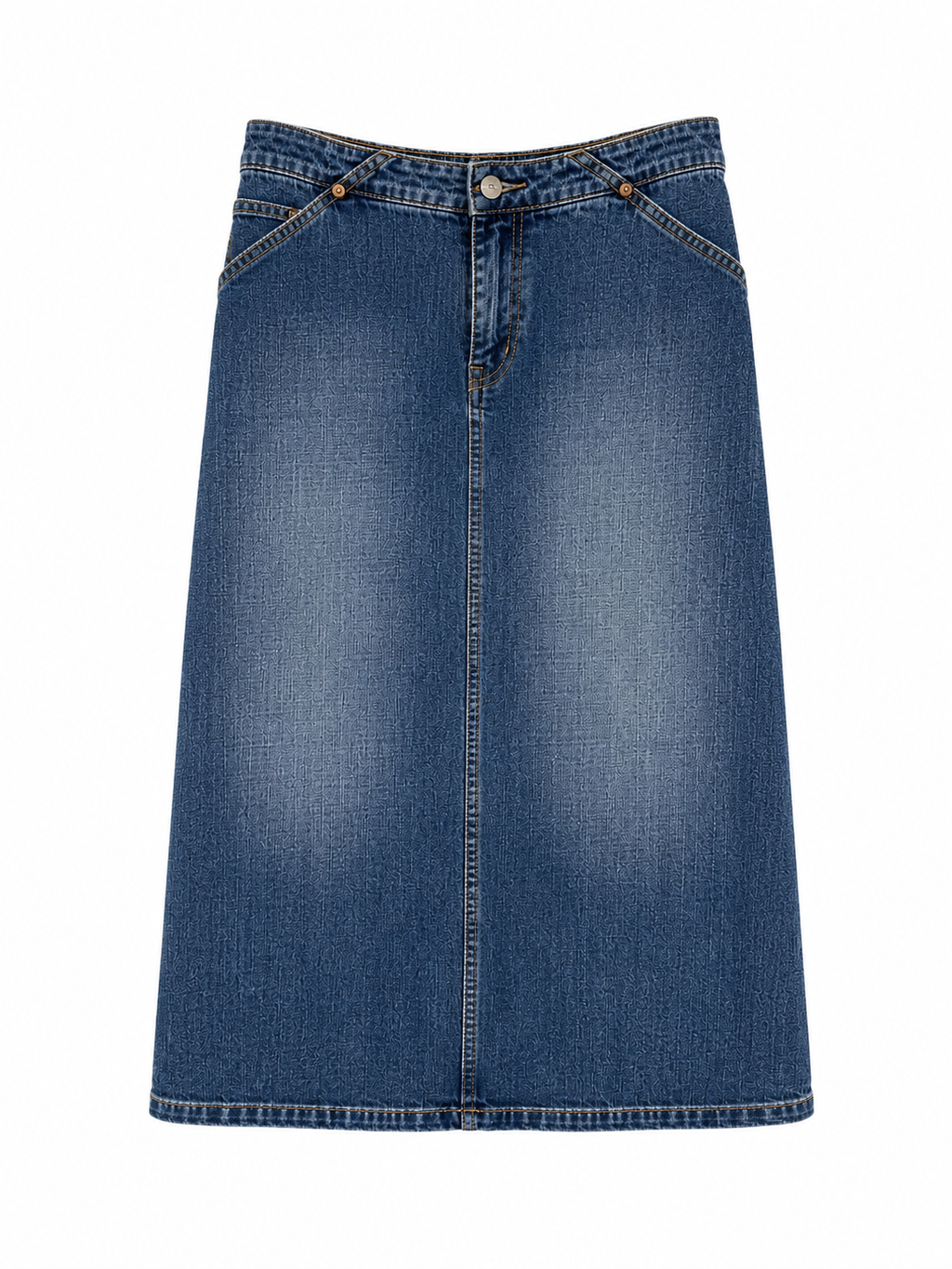 Vintage midi denim skirt