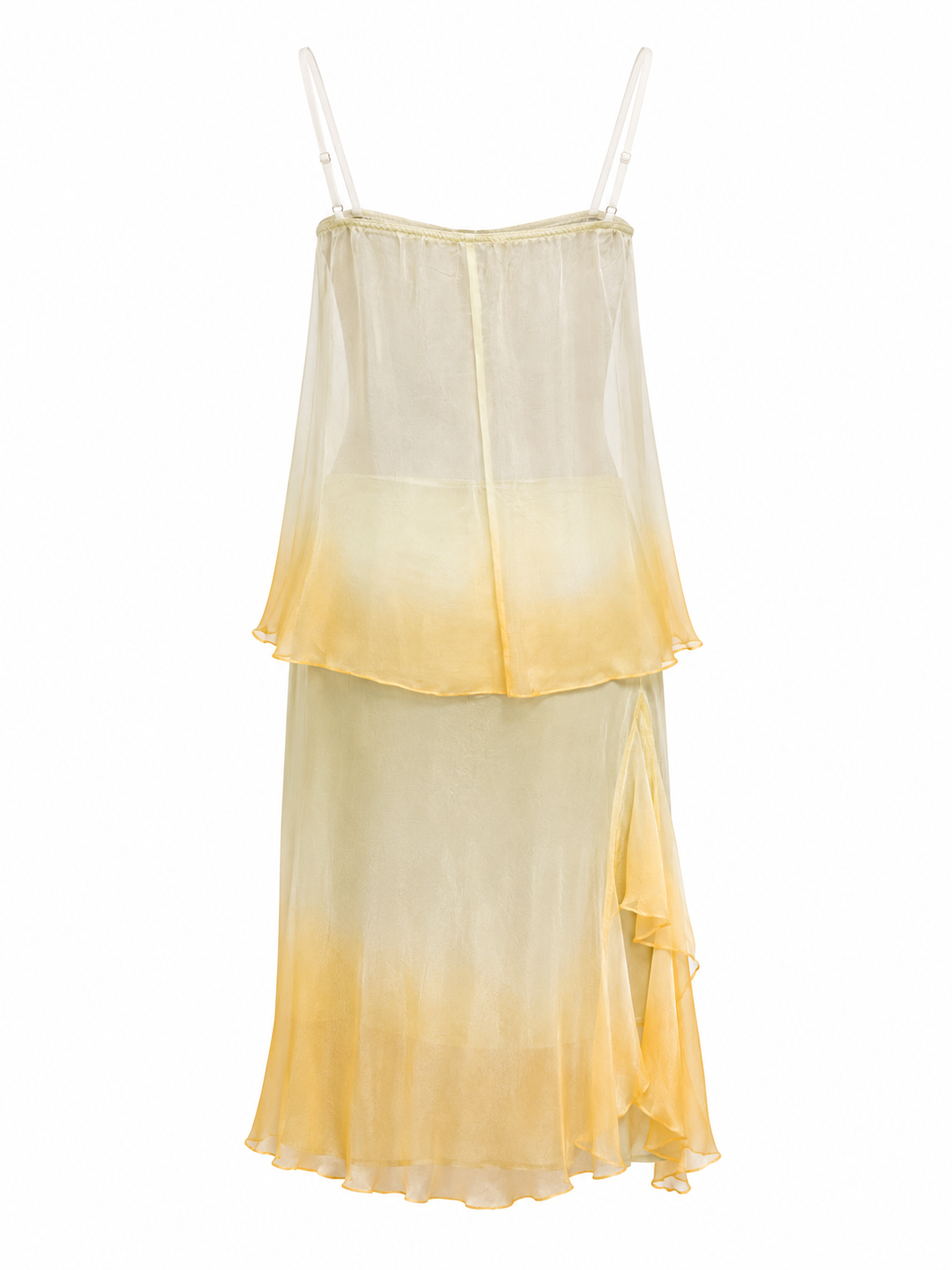 Cinema chiffon silk ombré two piece set