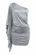 Cinema one shoulder & butterfly sleeve dress