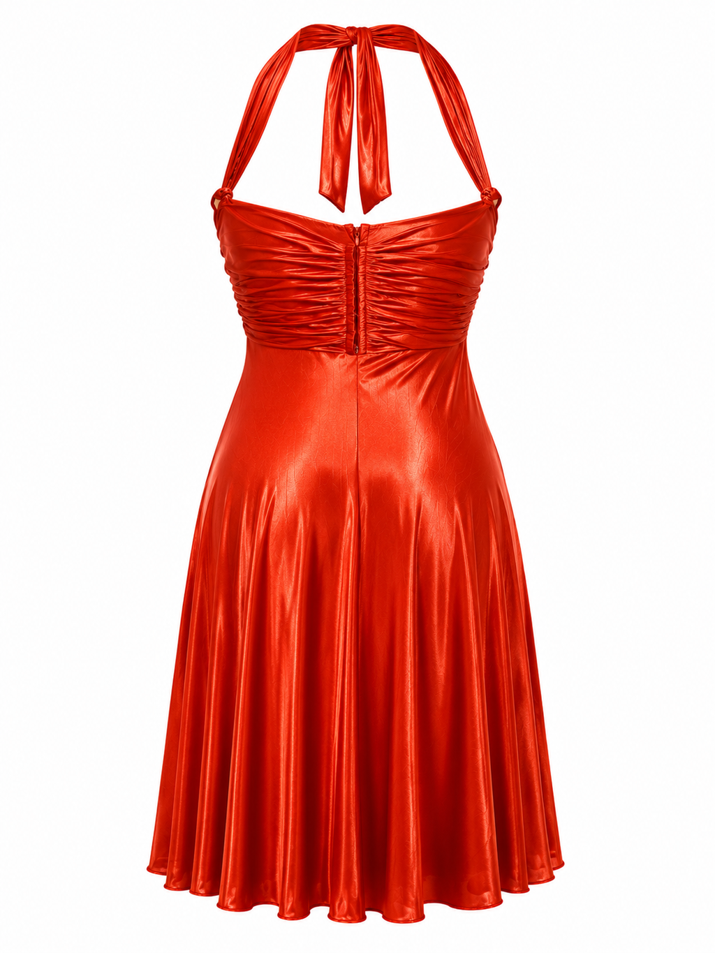 Cinema corset fit halter neck dress