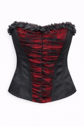 Deadstock taffeta & lace corset