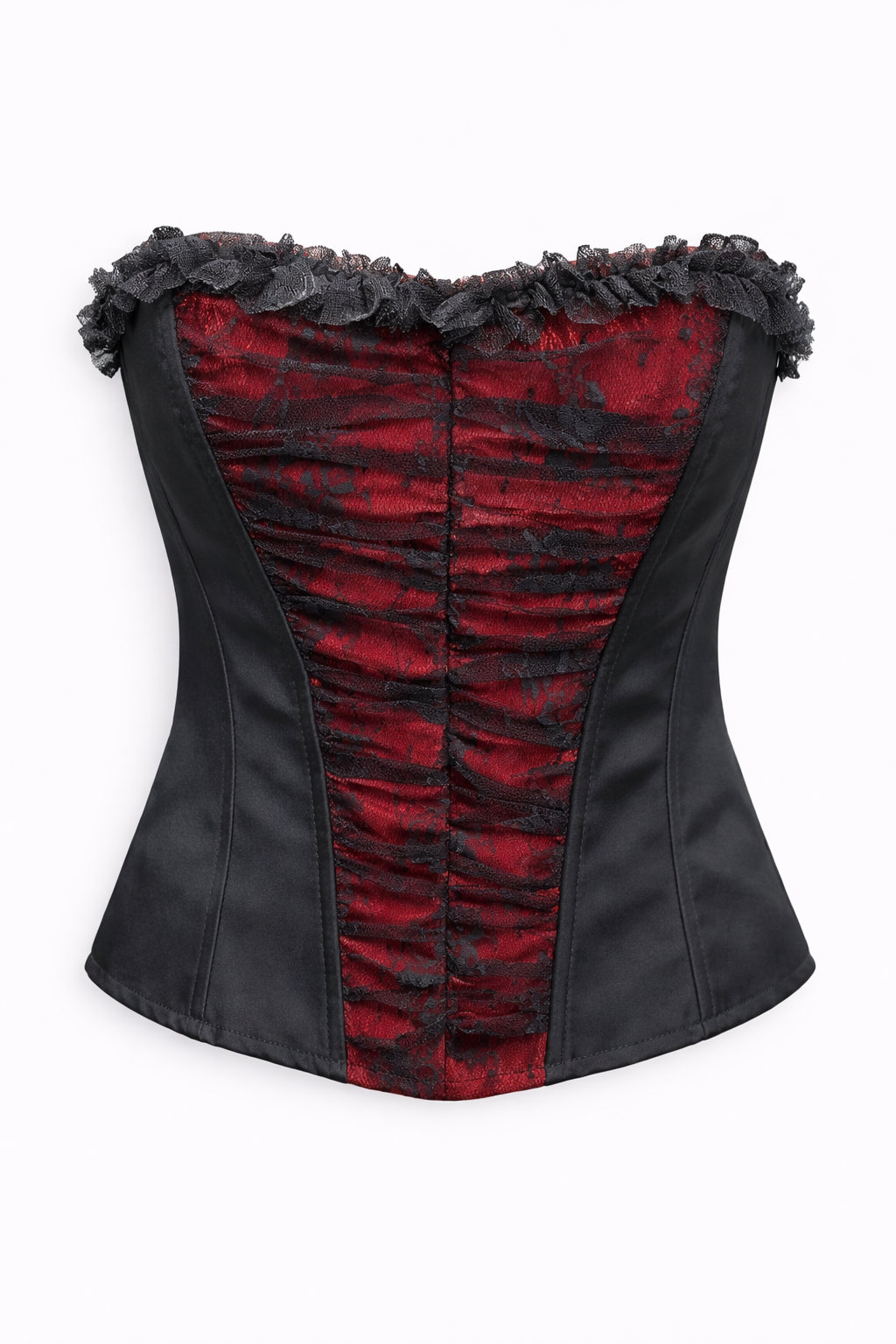 Deadstock taffeta & lace corset