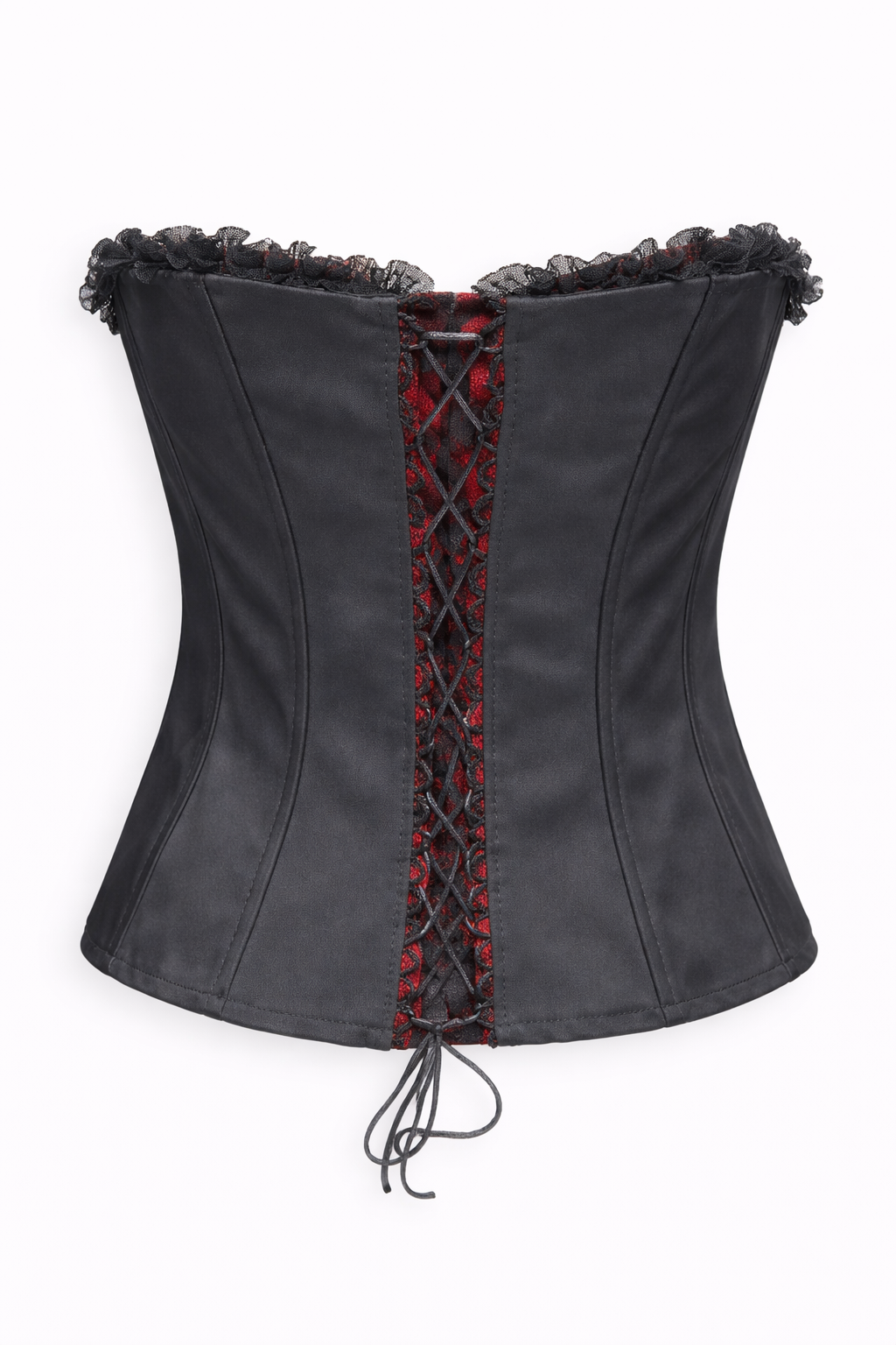 Deadstock taffeta & lace corset