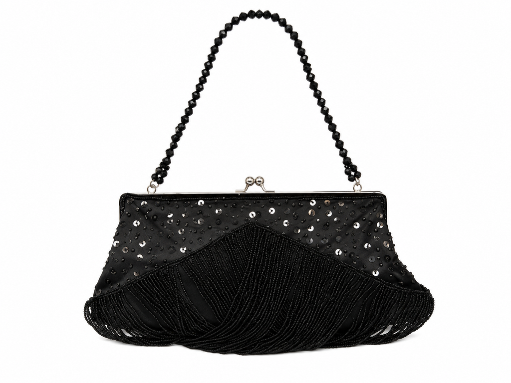 Beaded clutch baguette