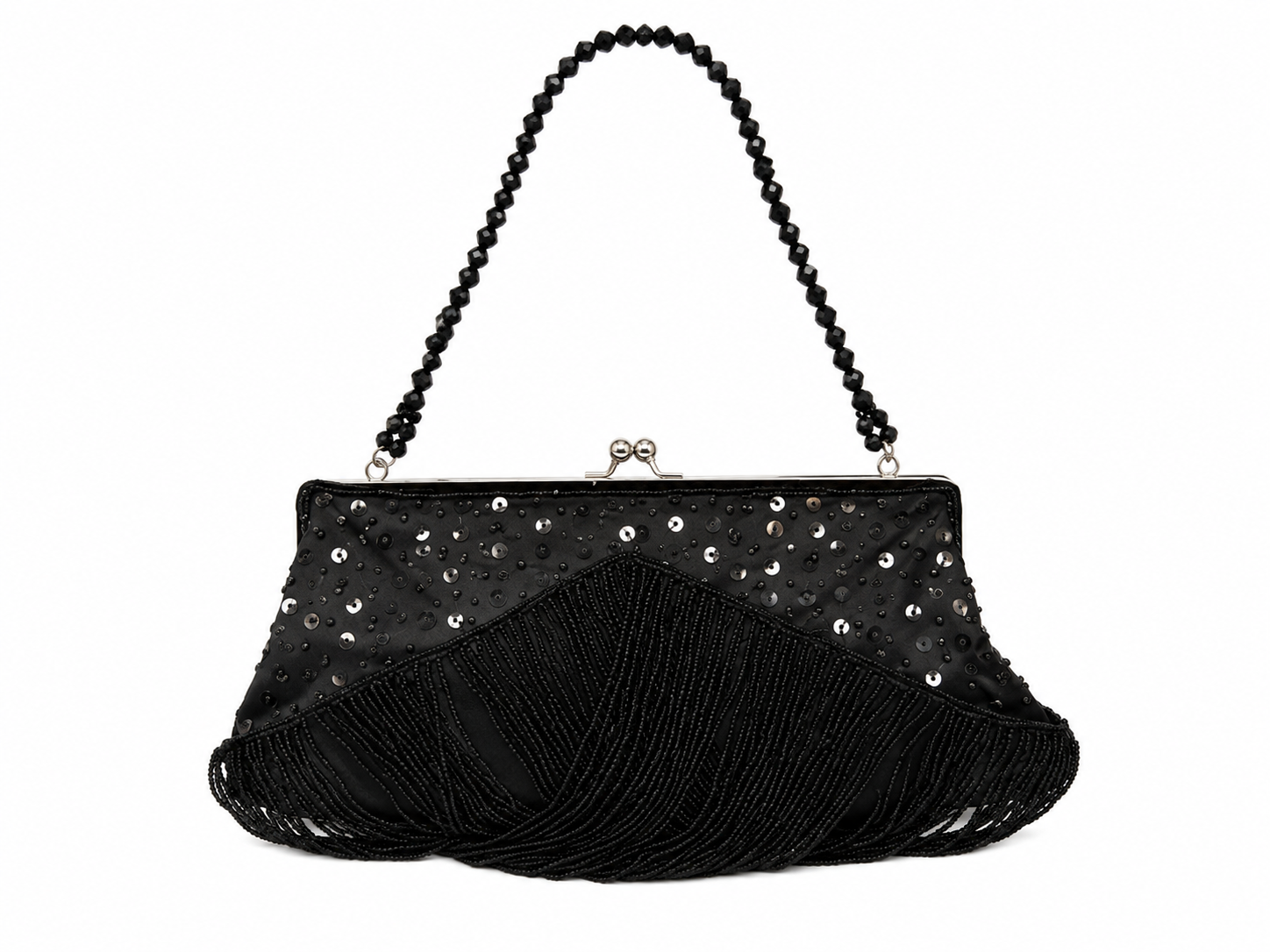 Beaded clutch baguette