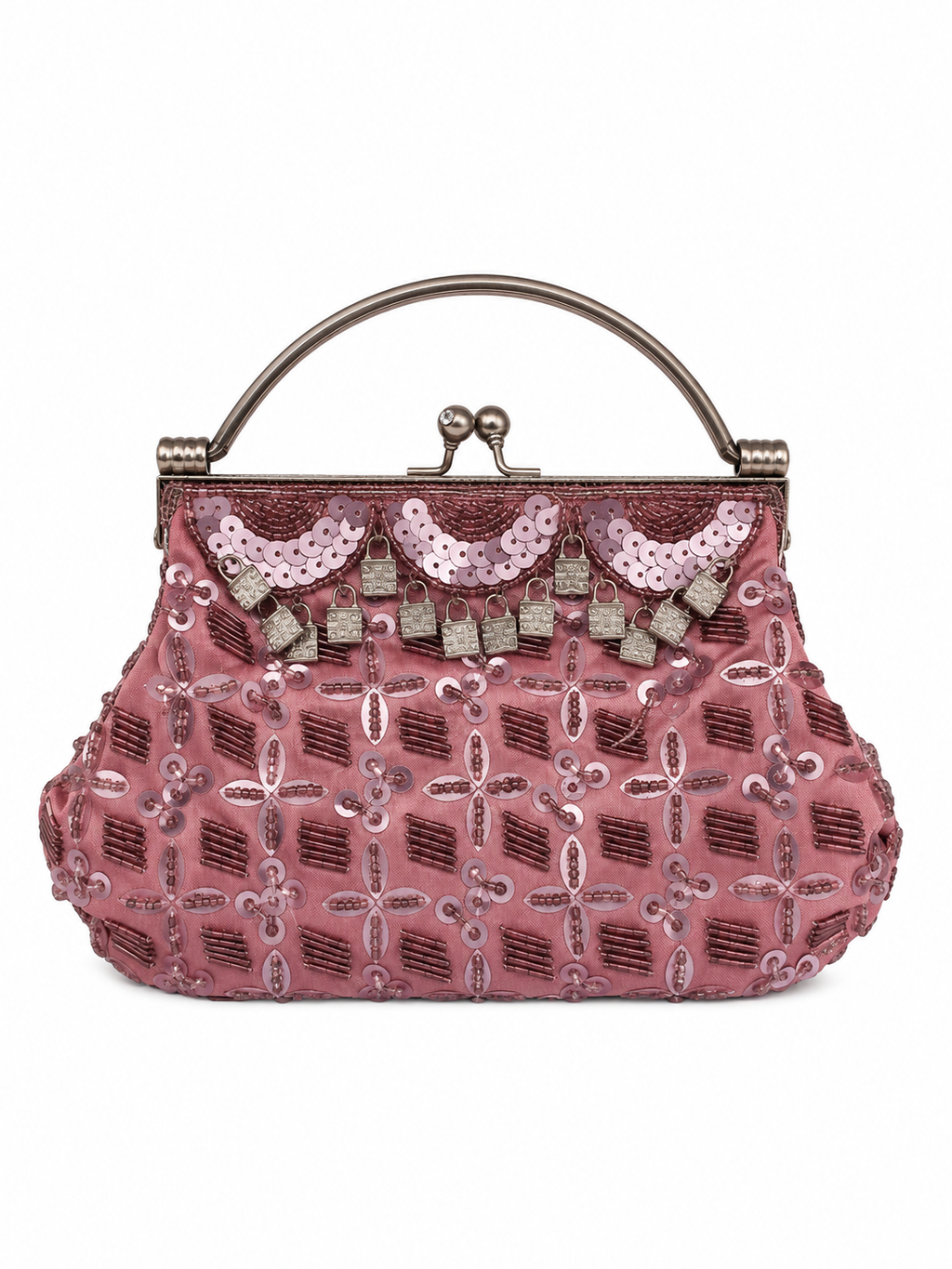 Beaded pouch clutch