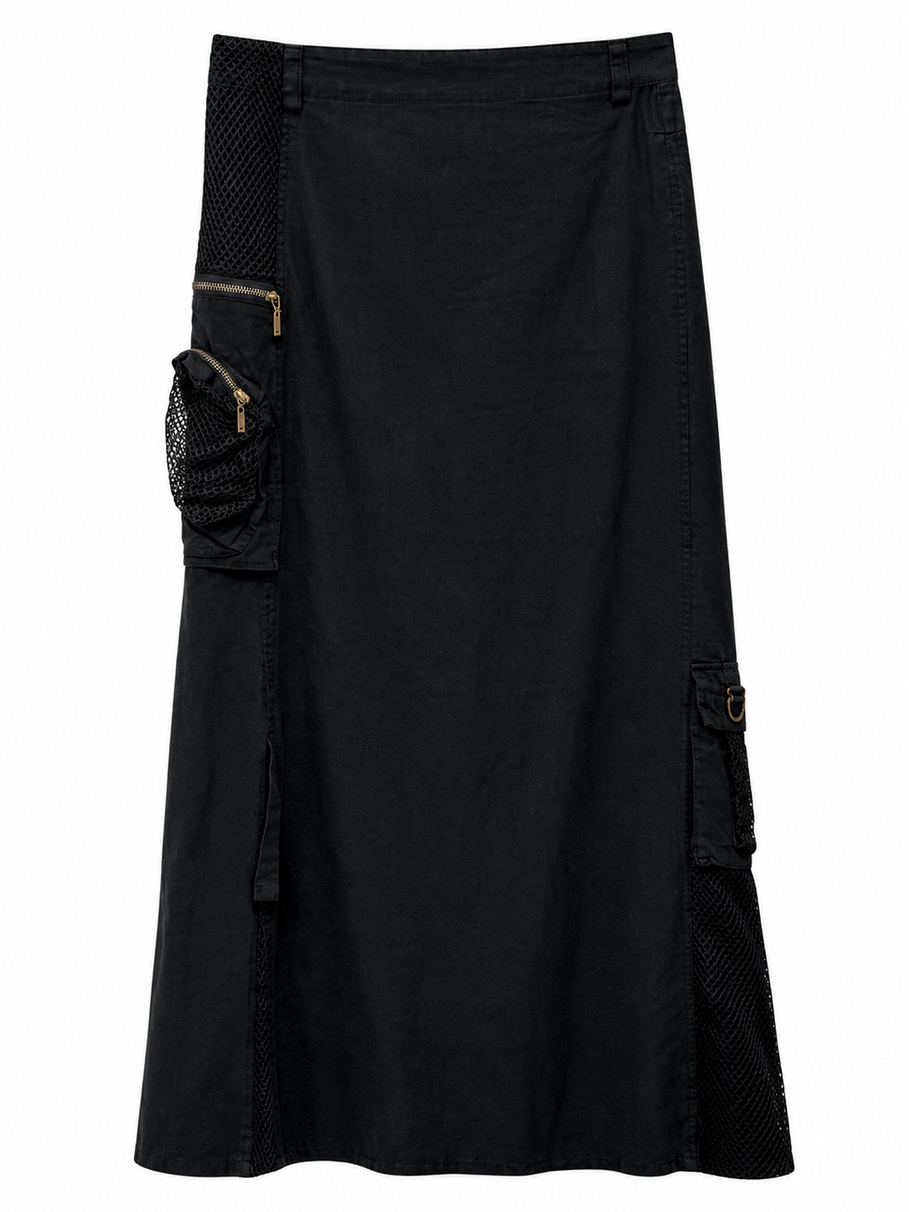Linen cargo skirt