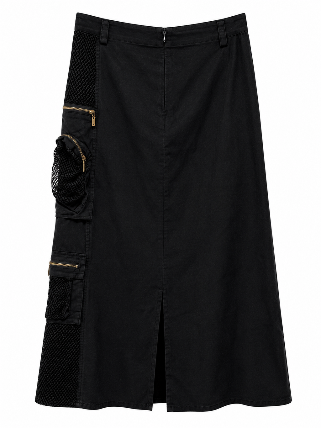 Linen cargo skirt