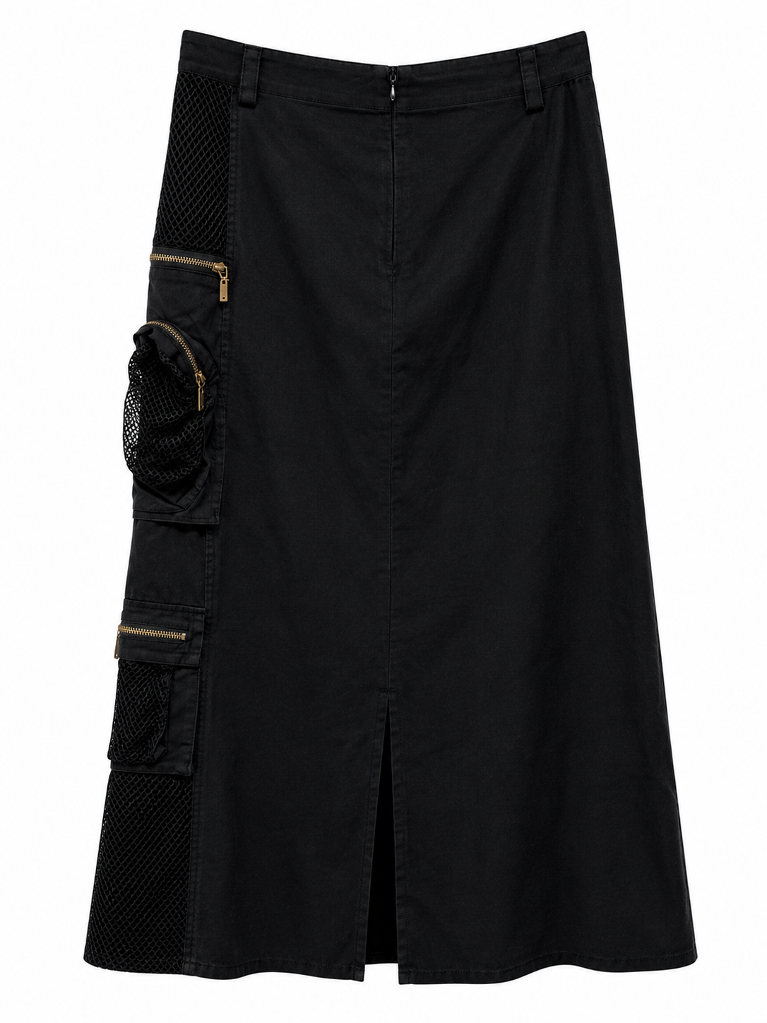 Linen cargo skirt