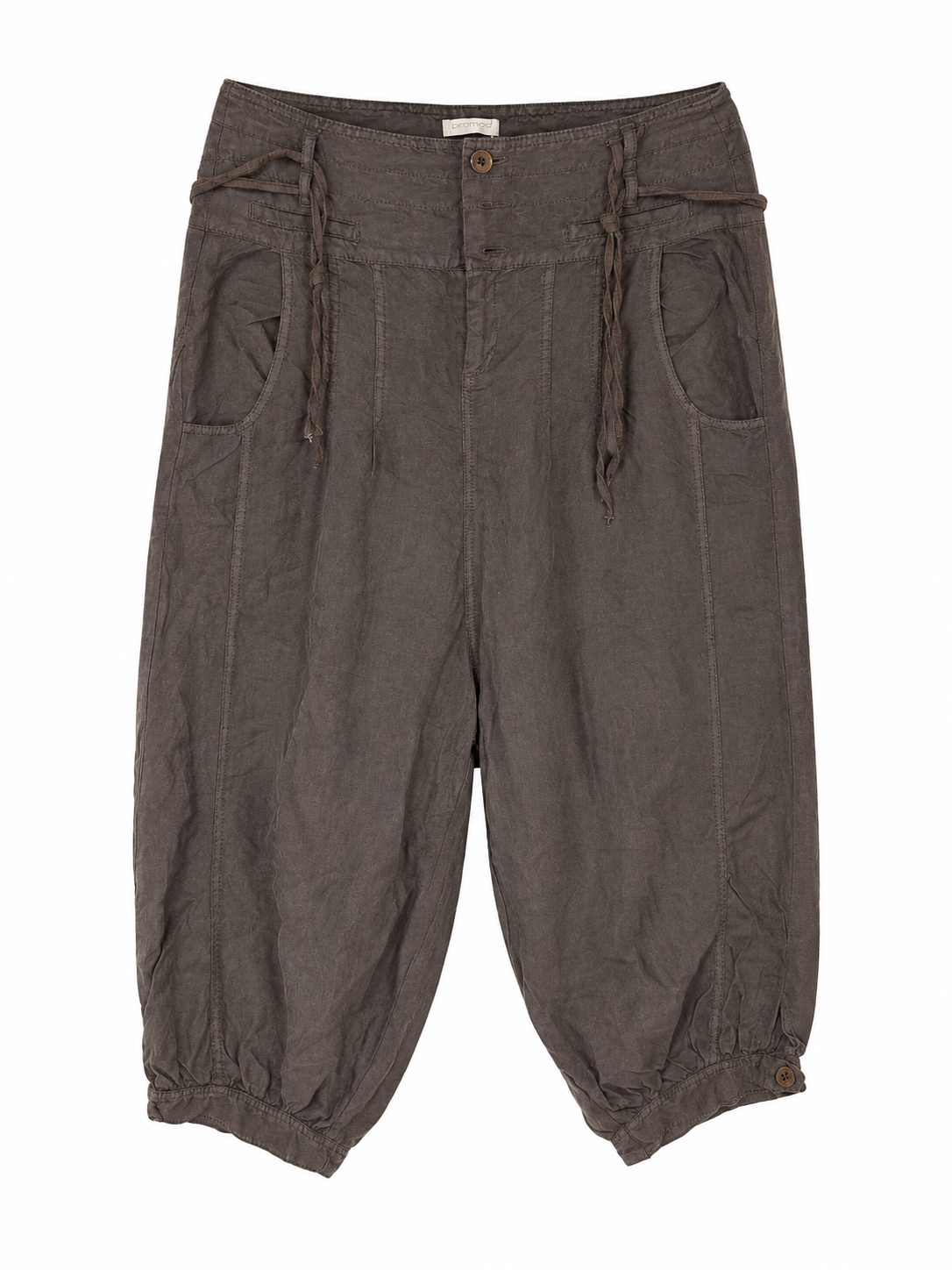 Linen balloon capri pants