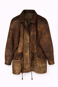 Vintage heavy leather parka