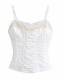 White corset with lace detail