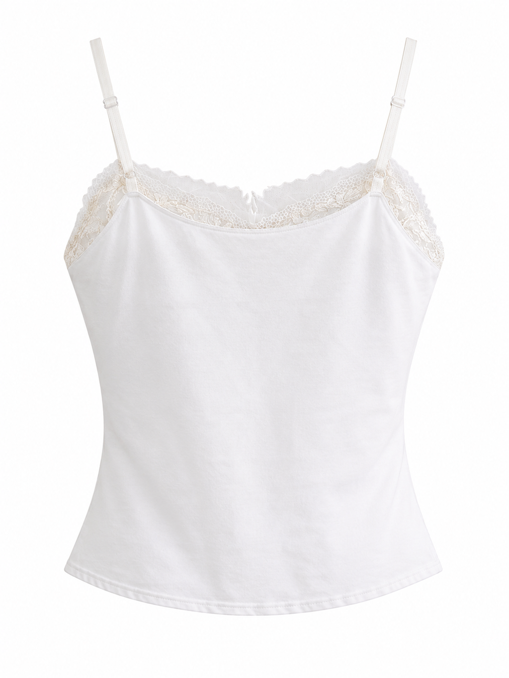 White corset with lace detail
