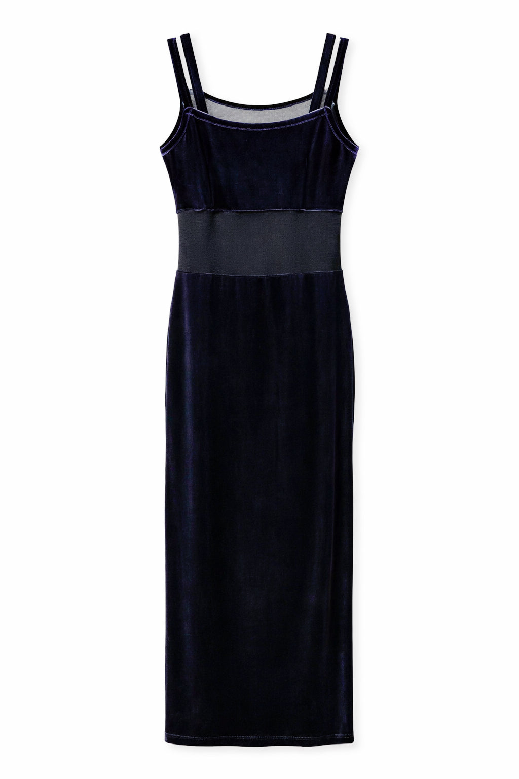 90s velvet dress with mesh details