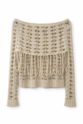 Knitted off shoulder blouse