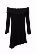 Off shoulder elastic dress