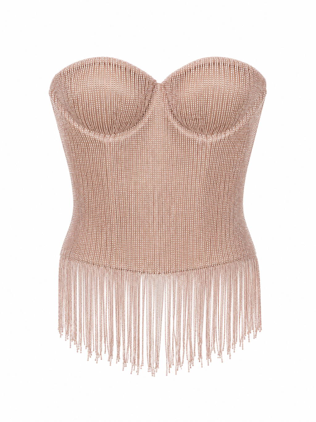 Handmade corset with fringes