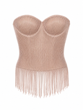 Handmade corset with fringes