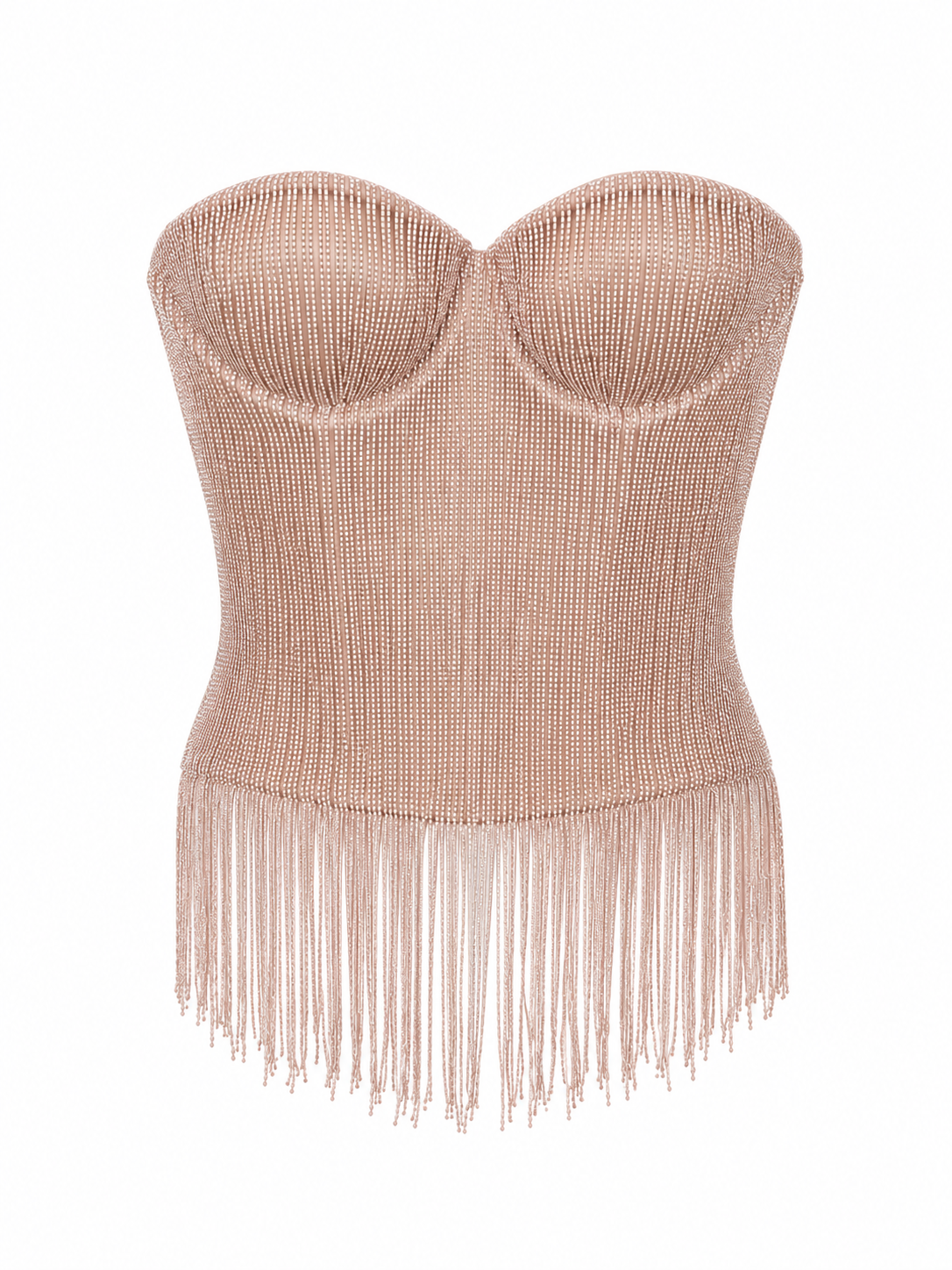 Handmade corset with fringes