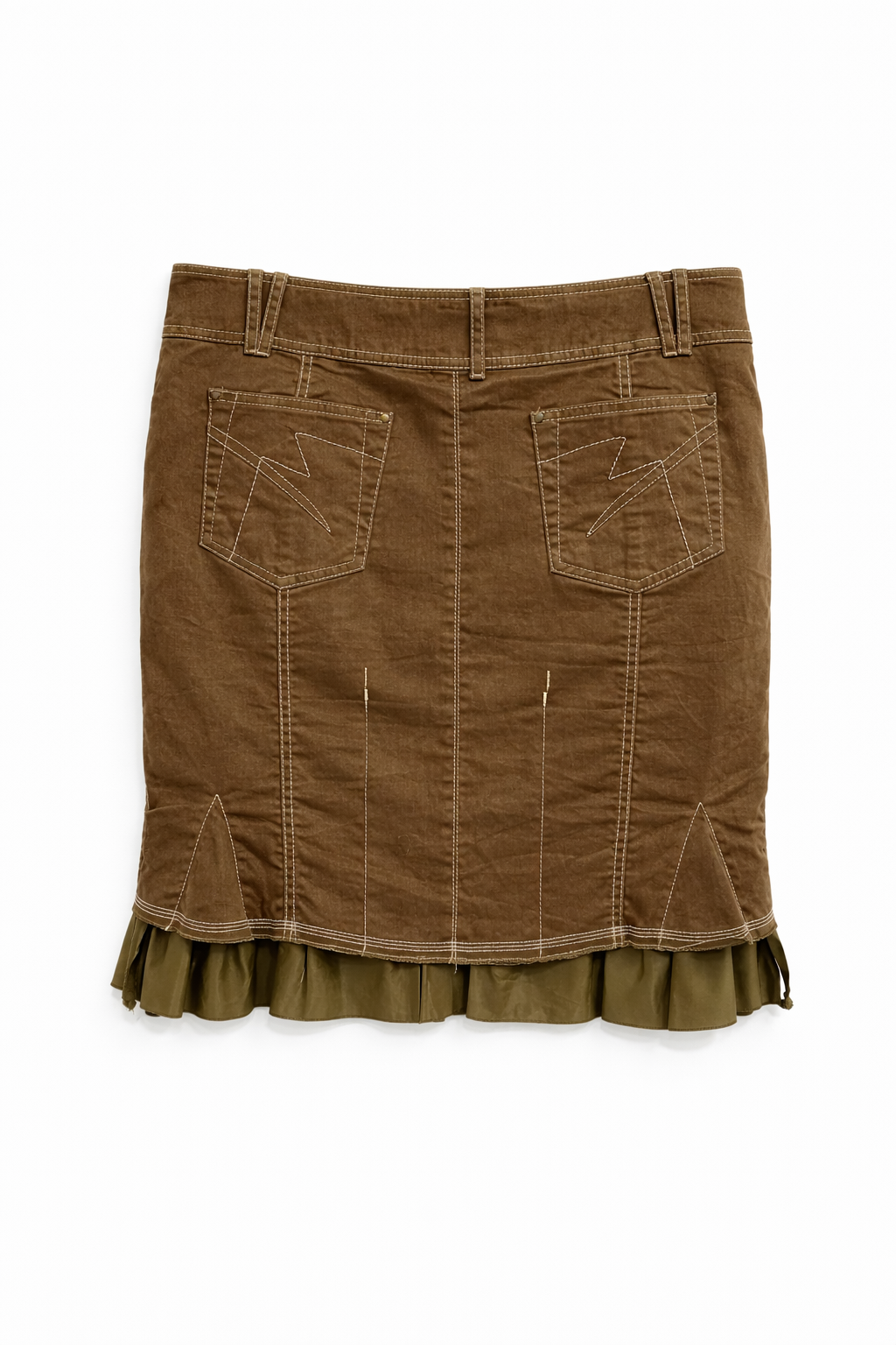 Midi ruffled skirt