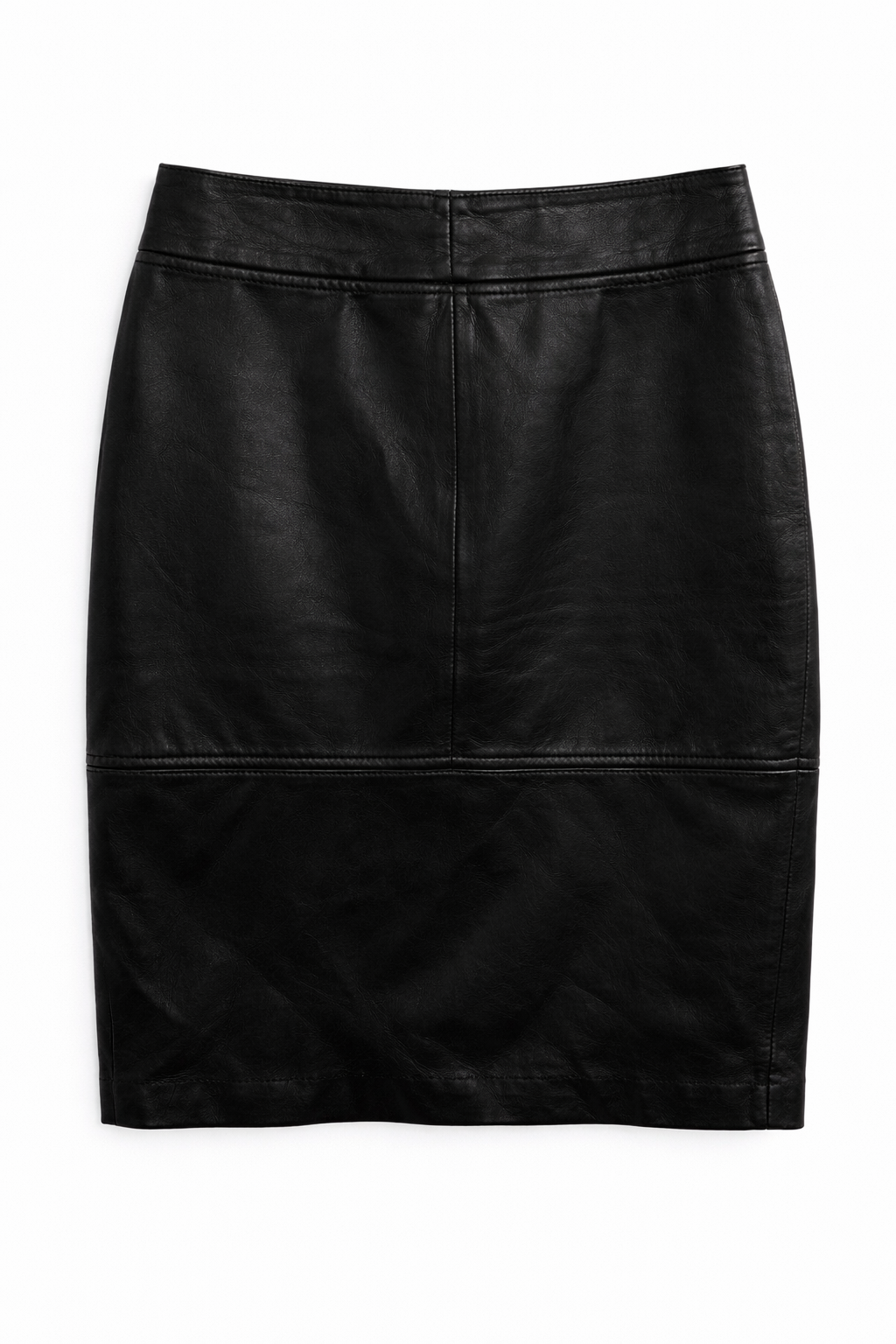 Pencil leather skirt