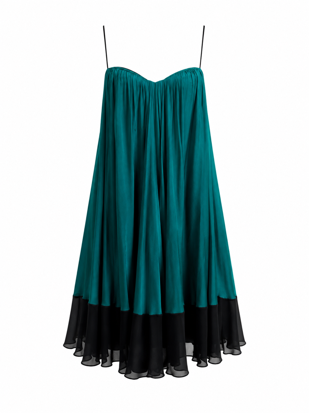 Cinema silk corset flowy dress