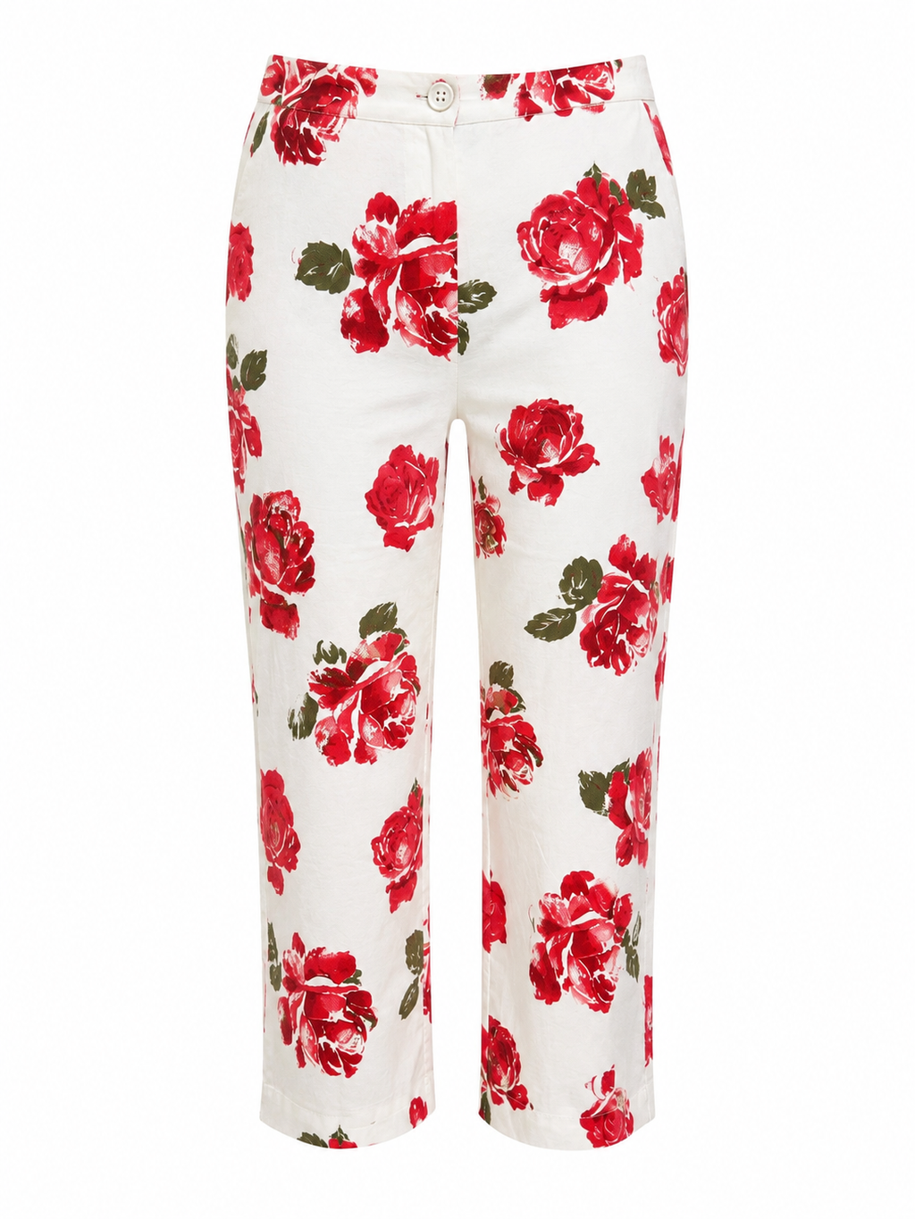 Rose printed capri pants