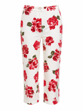 Rose printed capri pants