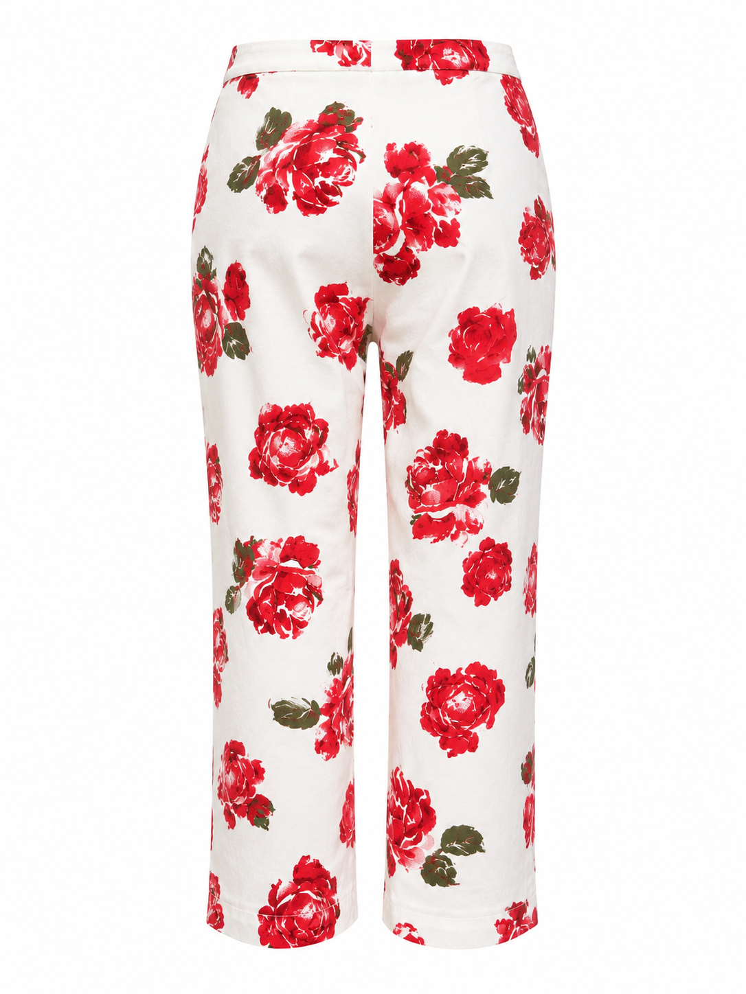 Rose printed capri pants