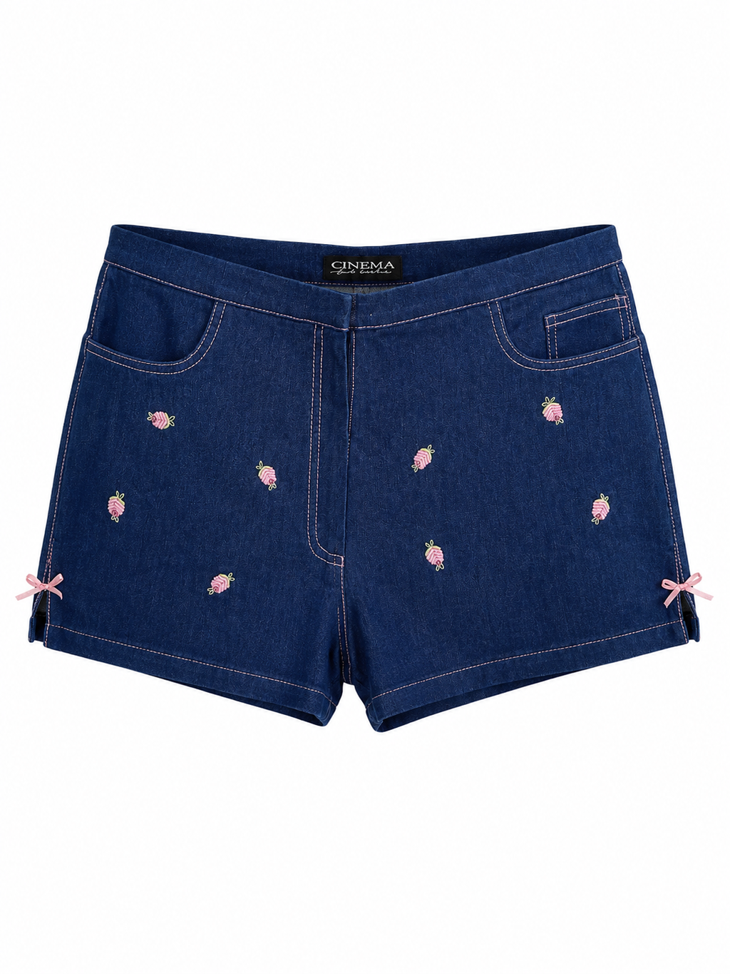Cinema micro mini shorts with small flowers