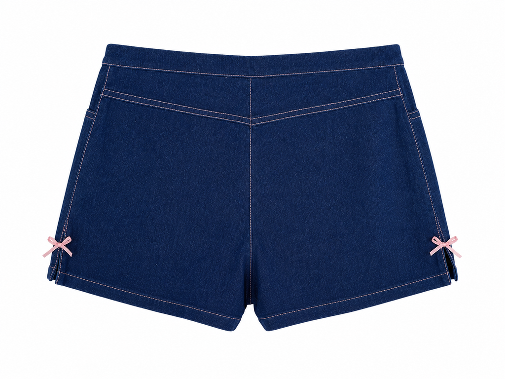 Cinema micro mini shorts with small flowers