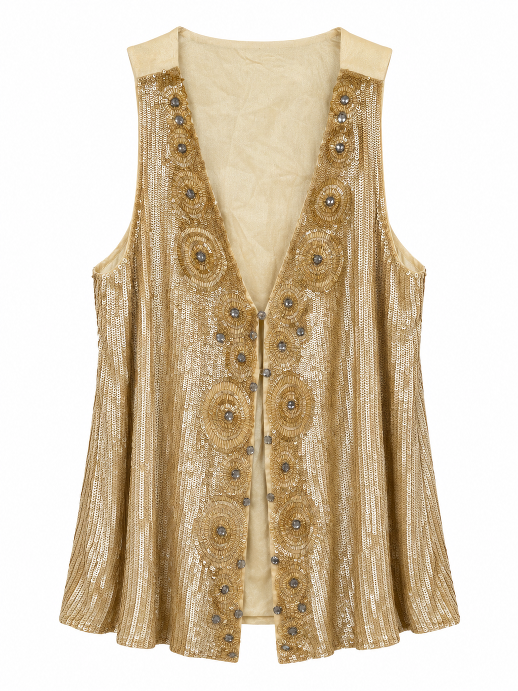 Handmade silk embellished vest