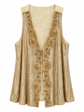 Handmade silk embellished vest
