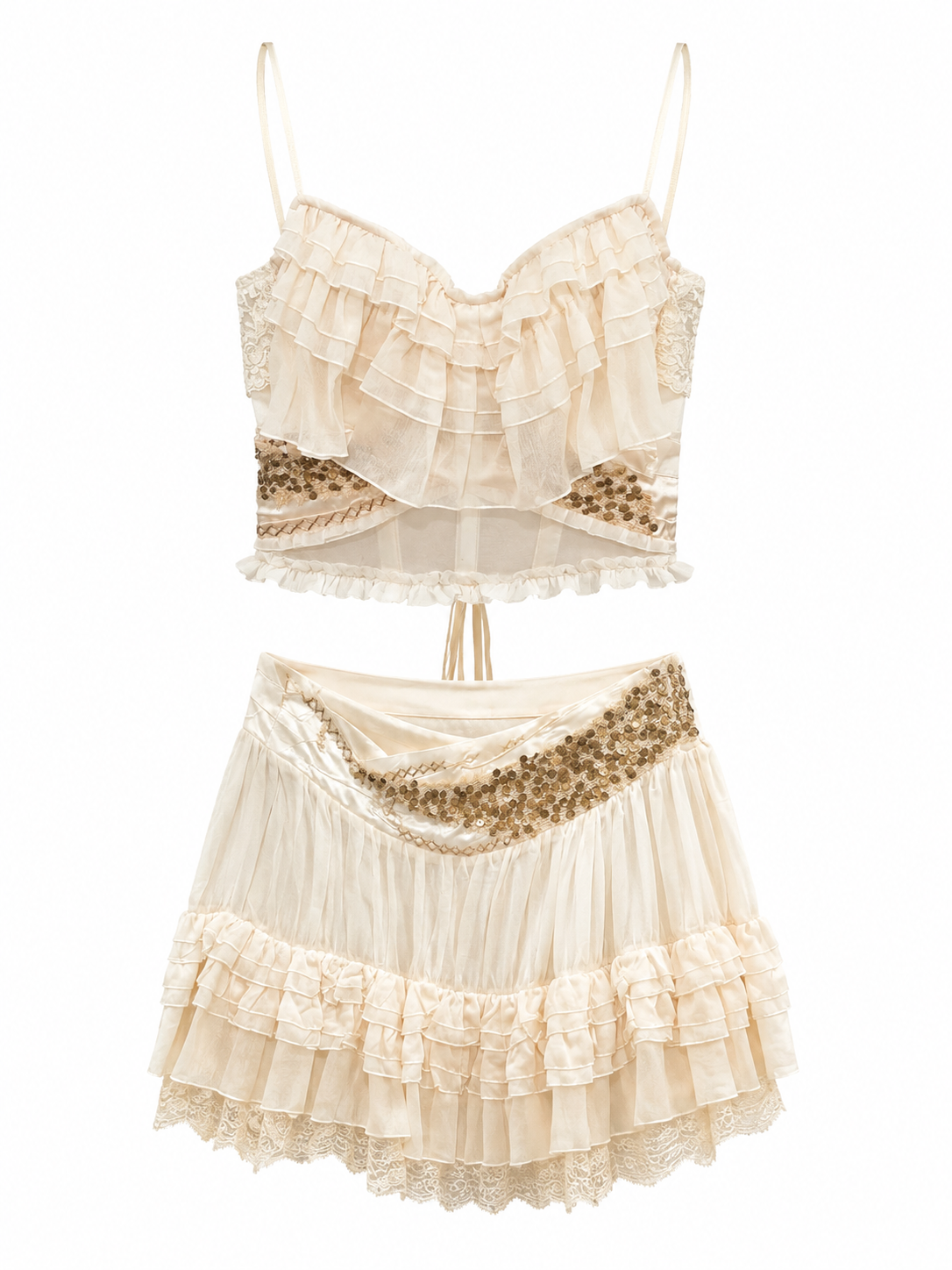Cinema cotton & silk corset set