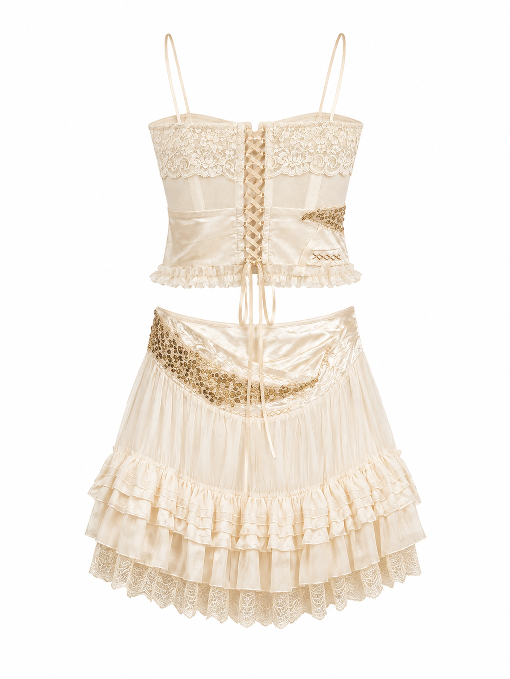 Cinema cotton & silk corset set