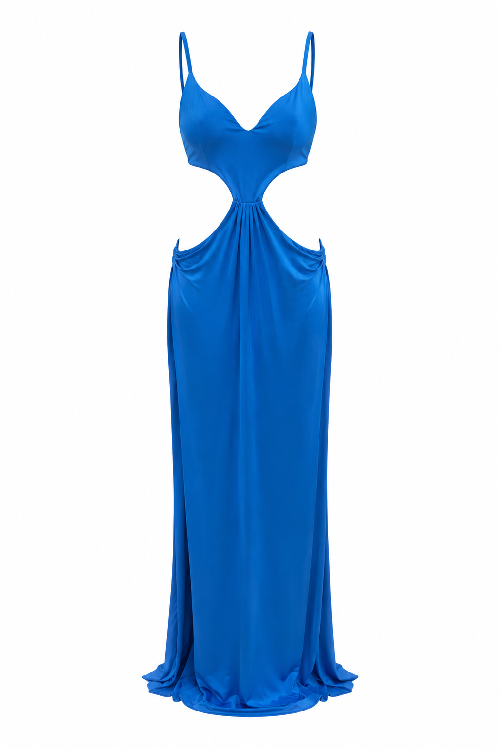 Cinema cut out low back side slit dress