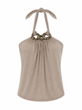 Cinema halter neck backess blouse