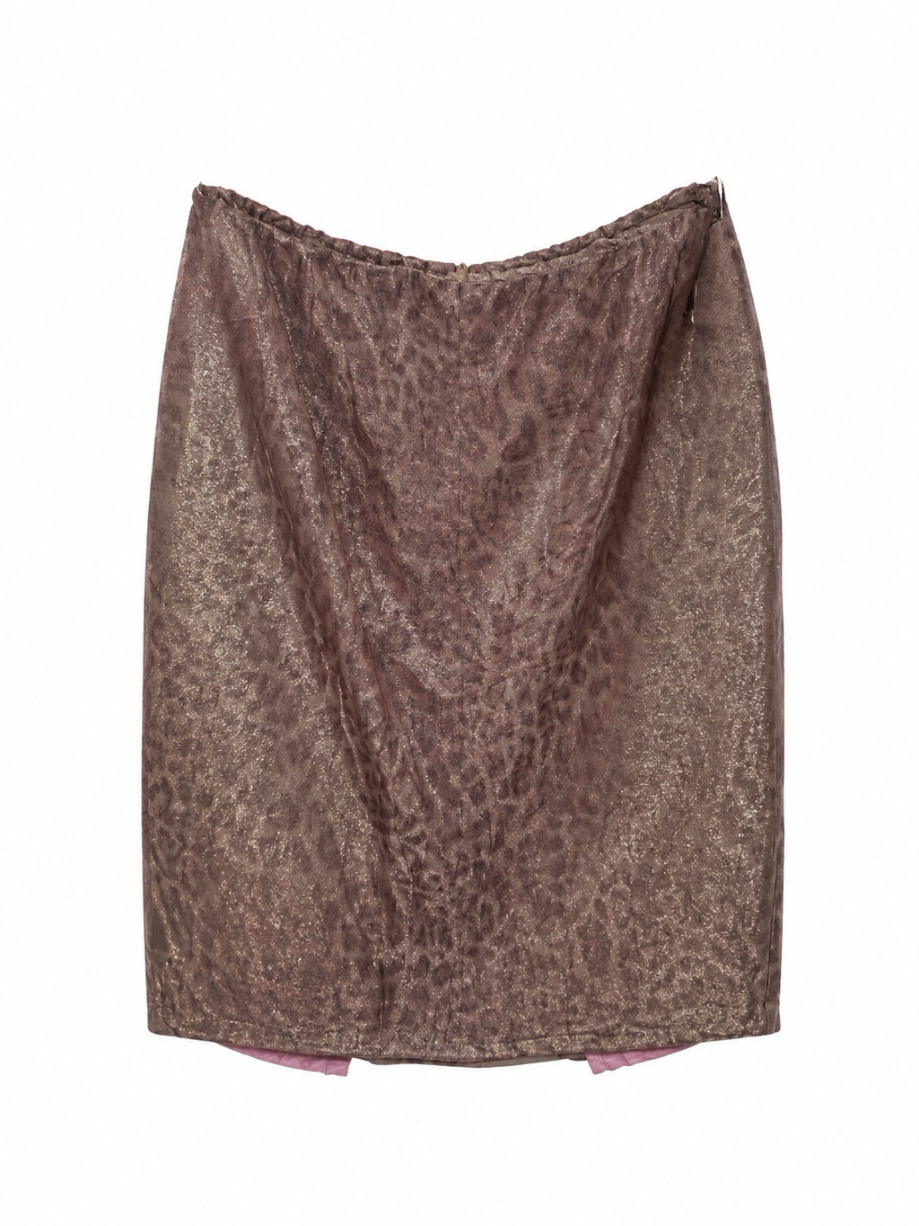 Cinema metallic leopard pencil skirt