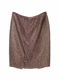 Cinema metallic leopard pencil skirt