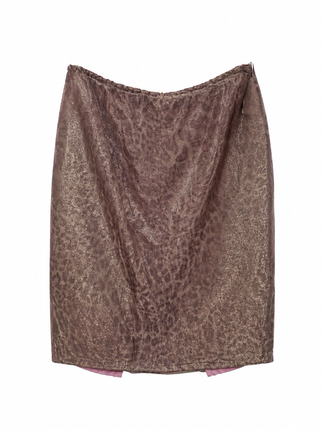 Cinema metallic leopard pencil skirt
