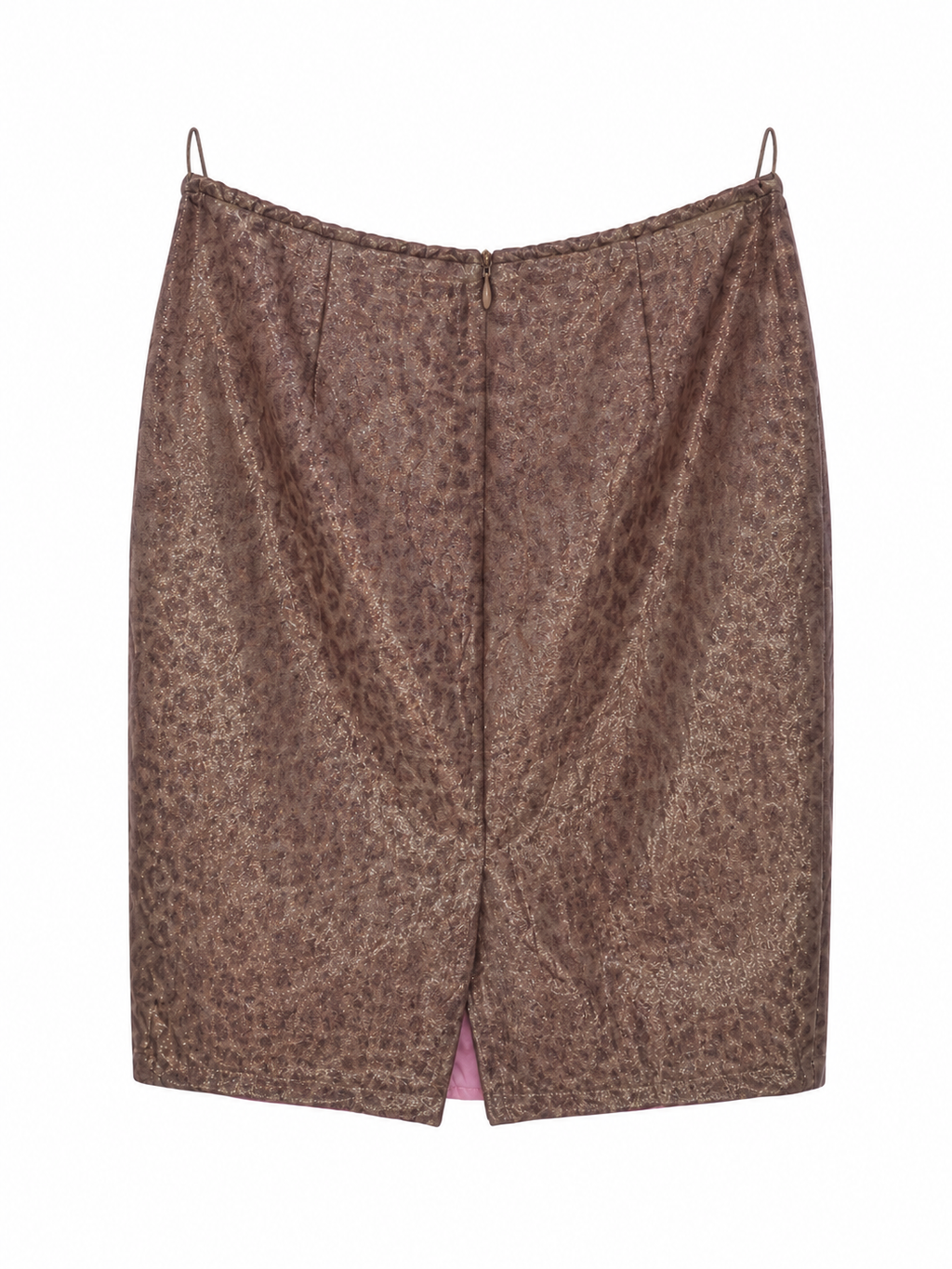 Cinema metallic leopard pencil skirt