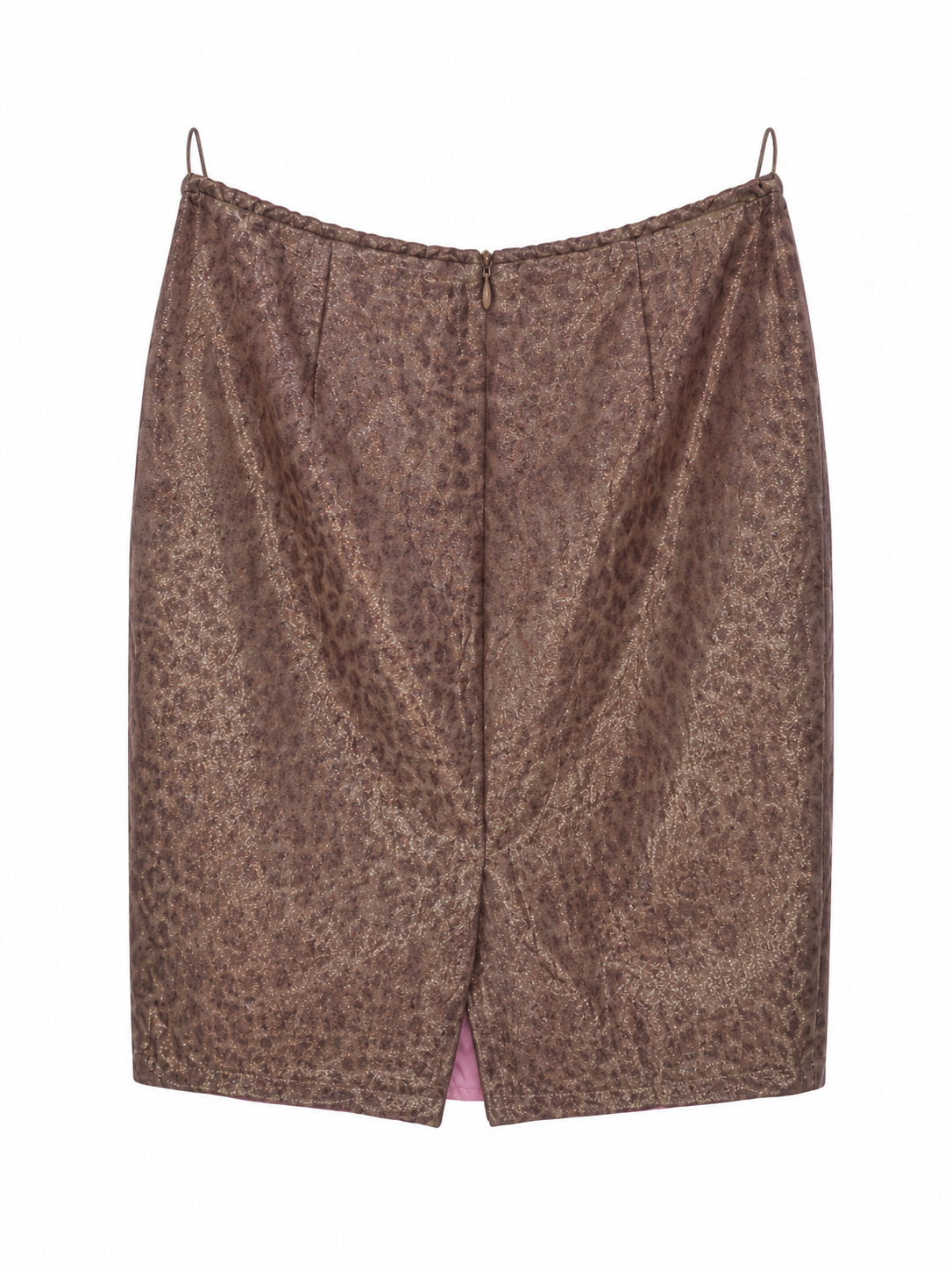 Cinema metallic leopard pencil skirt