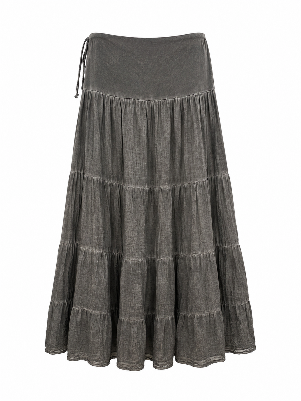 Summer cotton skirt with from embroidery