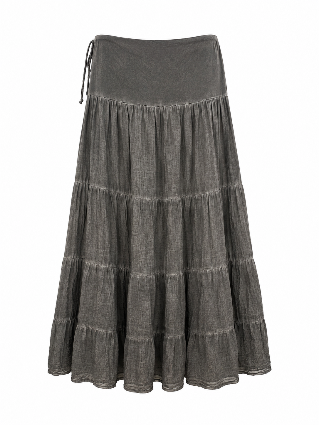 Summer cotton skirt with from embroidery