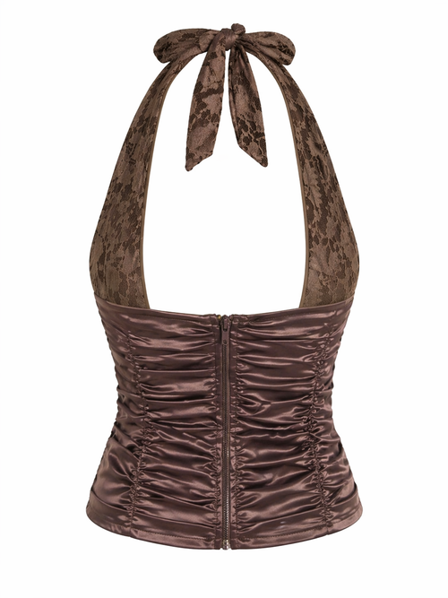 Deadstock halter neck corset