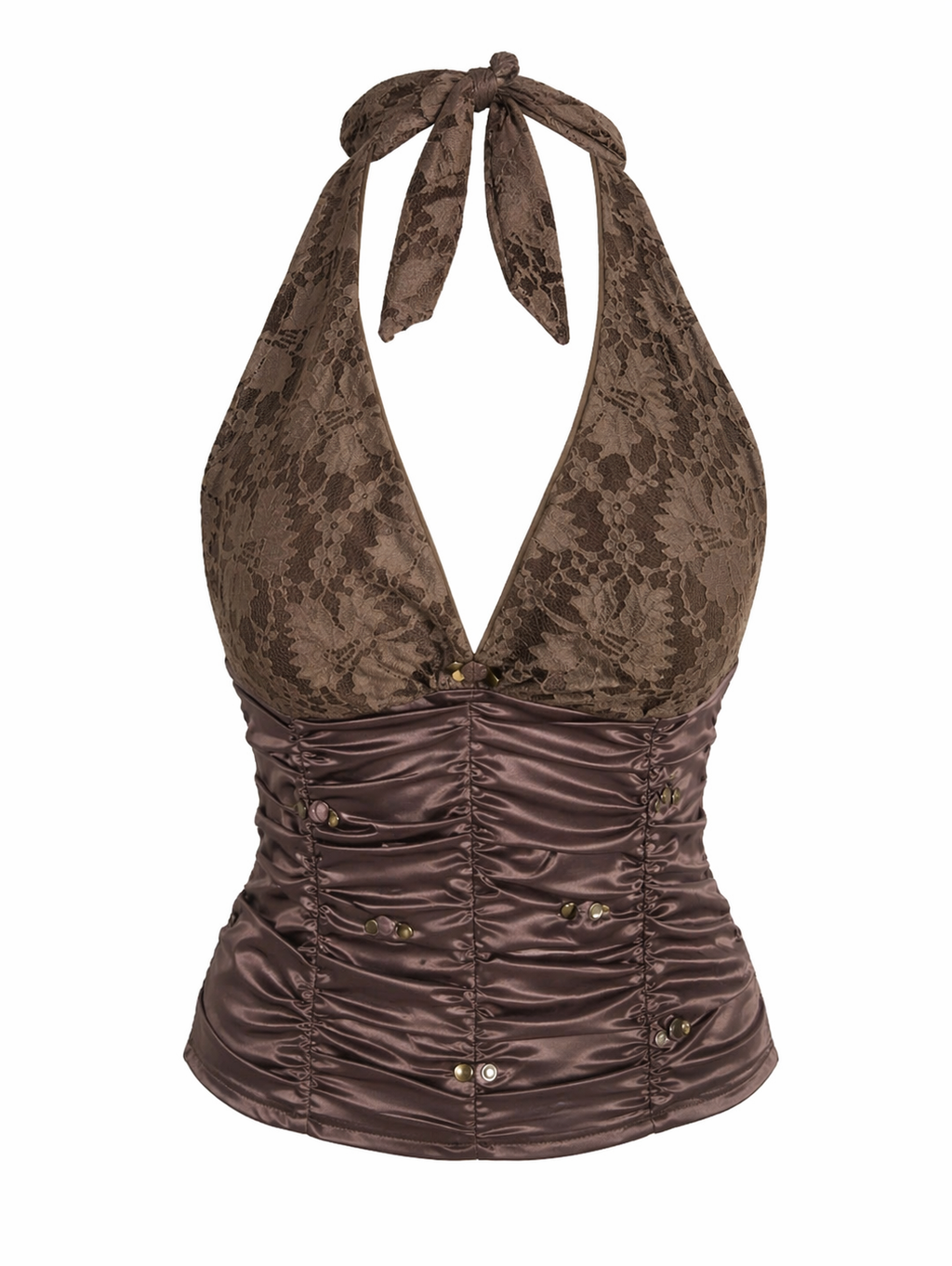 Deadstock halter neck corset