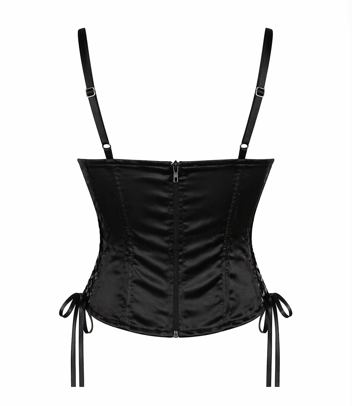 Deadstock taffeta & lace corset