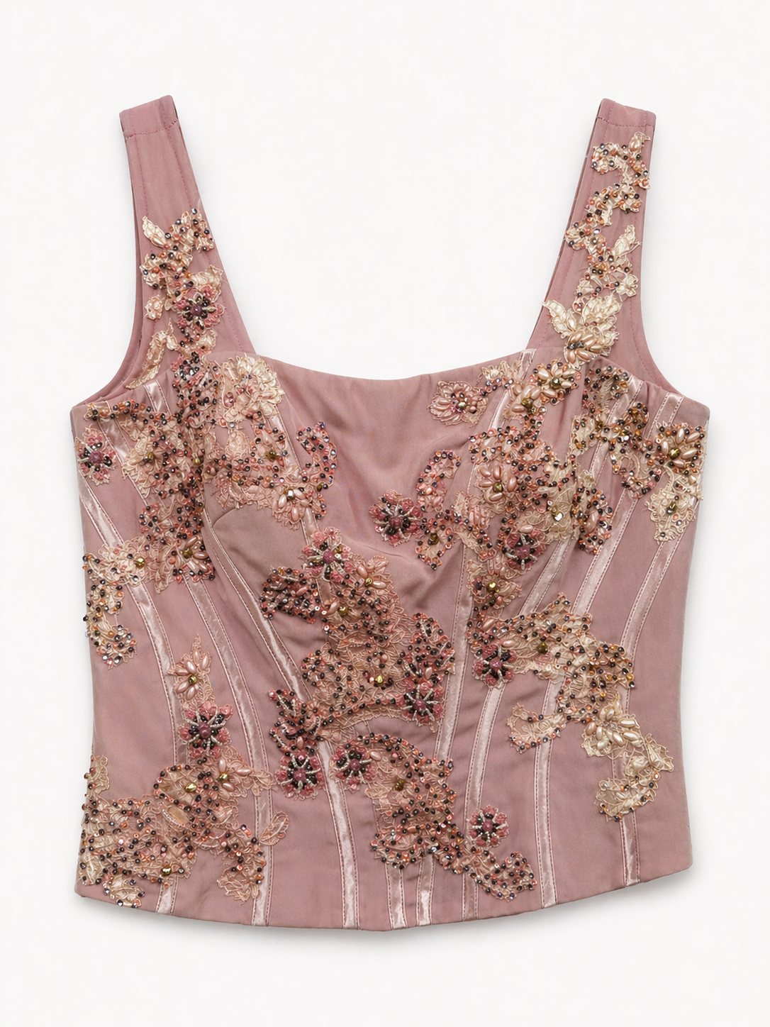 Deadstock hand beaded corset